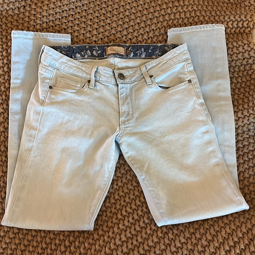 Paige Denim Skyline Ankle Peg, light wash, size 27